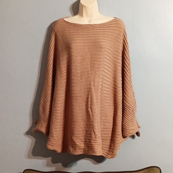 Plus Size Rib Knit Off Shoulder Batwing Sleeve Loose Fit Sweater, Women'… - Picture 9 of 17